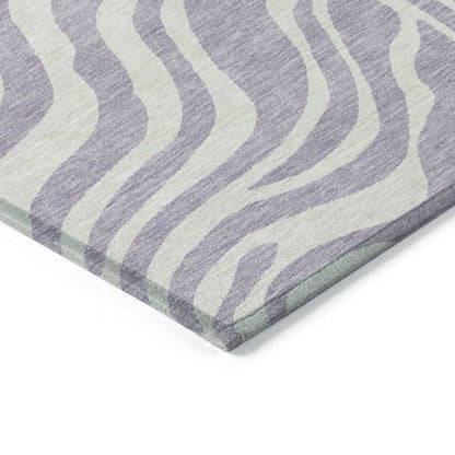 LOOMLAN Rugs Solstice Purple Washable Indoor-Outdoor Rug