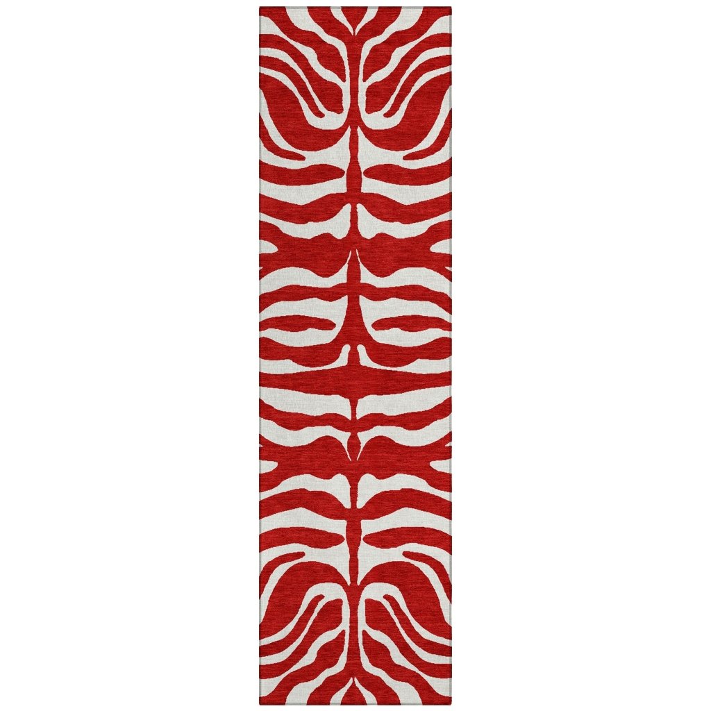 LOOMLAN Rugs Solstice Red Washable Indoor-Outdoor Rug