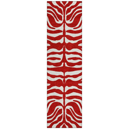 LOOMLAN Rugs Solstice Red Washable Indoor-Outdoor Rug