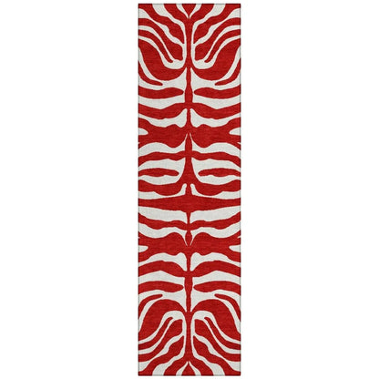 LOOMLAN Rugs Solstice Red Washable Indoor-Outdoor Rug