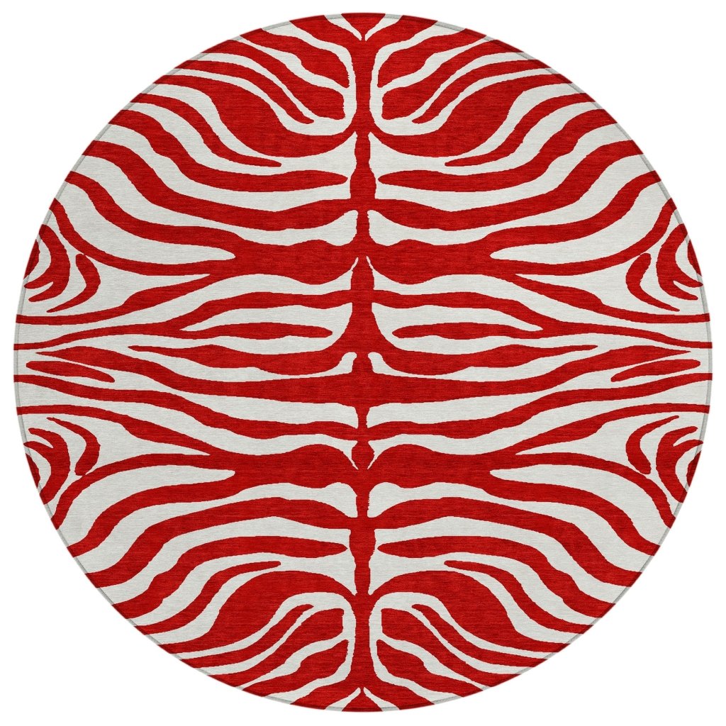 LOOMLAN Rugs Solstice Red Washable Indoor-Outdoor Rug