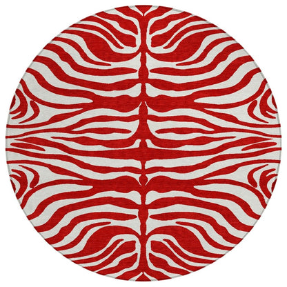 LOOMLAN Rugs Solstice Red Washable Indoor-Outdoor Rug