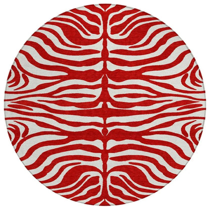 LOOMLAN Rugs Solstice Red Washable Indoor-Outdoor Rug