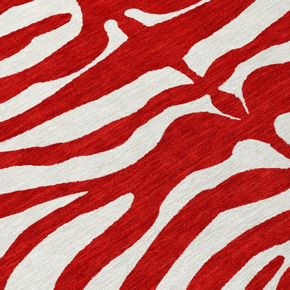 LOOMLAN Rugs Solstice Red Washable Indoor-Outdoor Rug