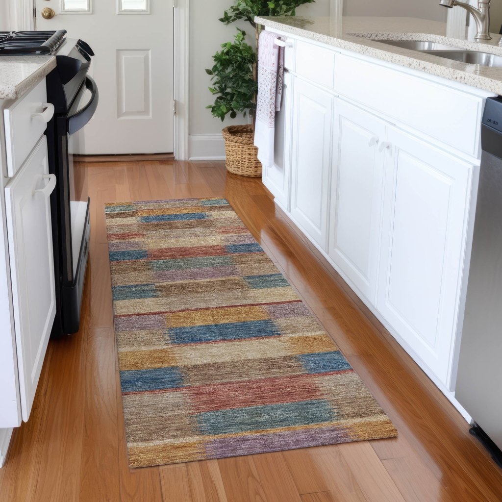 LOOMLAN Rugs Solvia Beige Washable Indoor-Outdoor Rug