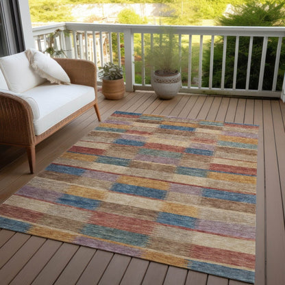 LOOMLAN Rugs Solvia Beige Washable Indoor-Outdoor Rug
