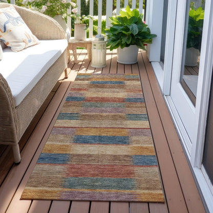 LOOMLAN Rugs Solvia Beige Washable Indoor-Outdoor Rug