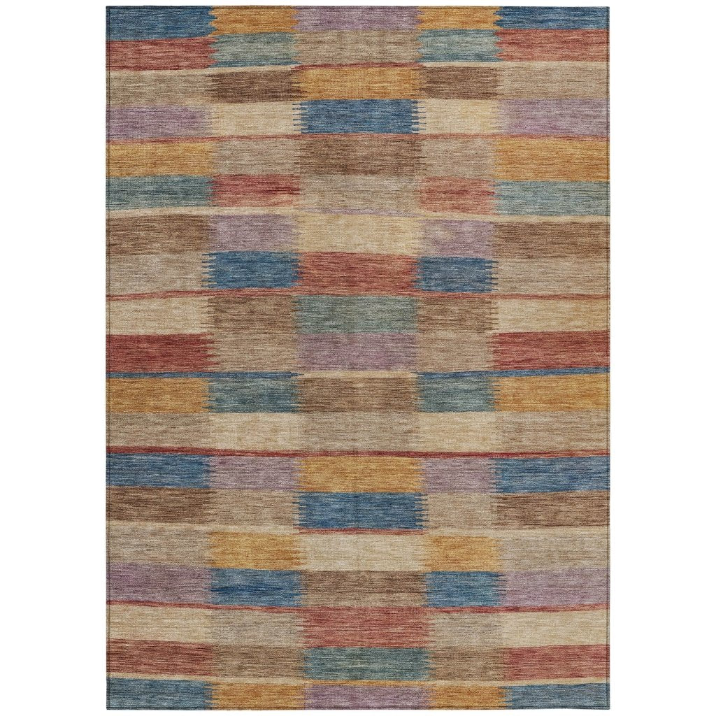 LOOMLAN Rugs Solvia Beige Washable Indoor-Outdoor Rug