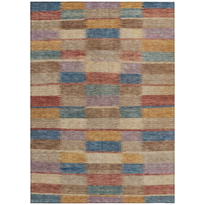 LOOMLAN Rugs Solvia Beige Washable Indoor-Outdoor Rug