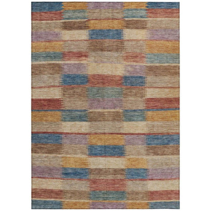 LOOMLAN Rugs Solvia Beige Washable Indoor-Outdoor Rug