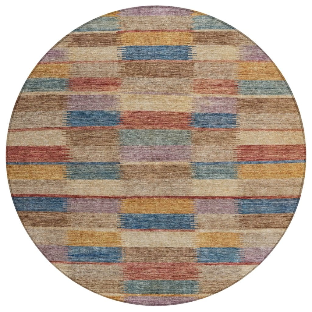 LOOMLAN Rugs Solvia Beige Washable Indoor-Outdoor Rug