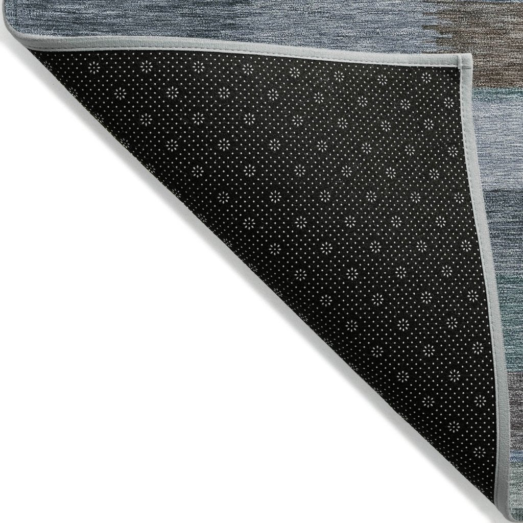 LOOMLAN Rugs Solvia Blue Washable Indoor-Outdoor Rug