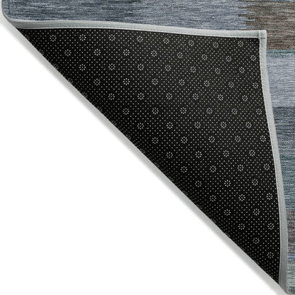 LOOMLAN Rugs Solvia Blue Washable Indoor-Outdoor Rug