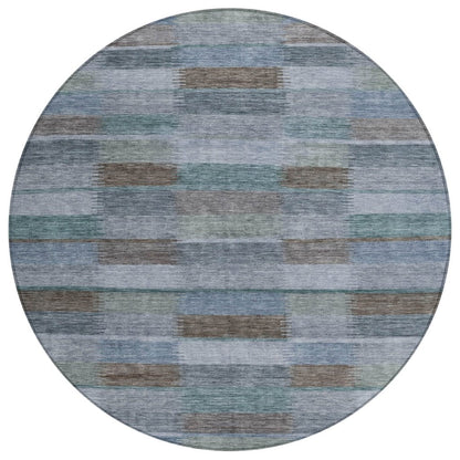LOOMLAN Rugs Solvia Blue Washable Indoor-Outdoor Rug