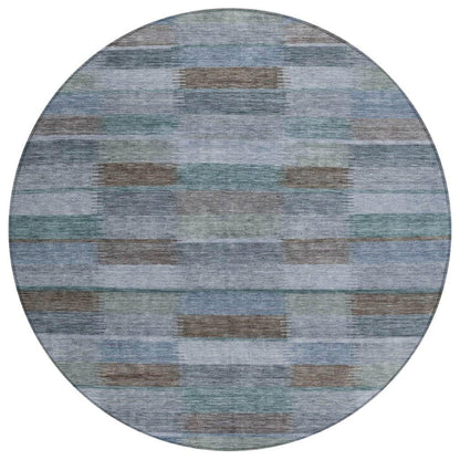 LOOMLAN Rugs Solvia Blue Washable Indoor-Outdoor Rug