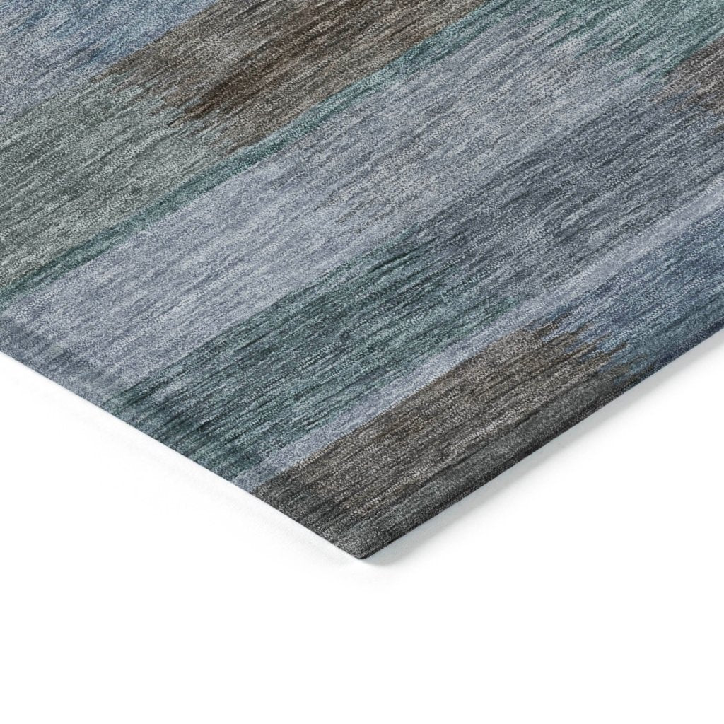 LOOMLAN Rugs Solvia Blue Washable Indoor-Outdoor Rug