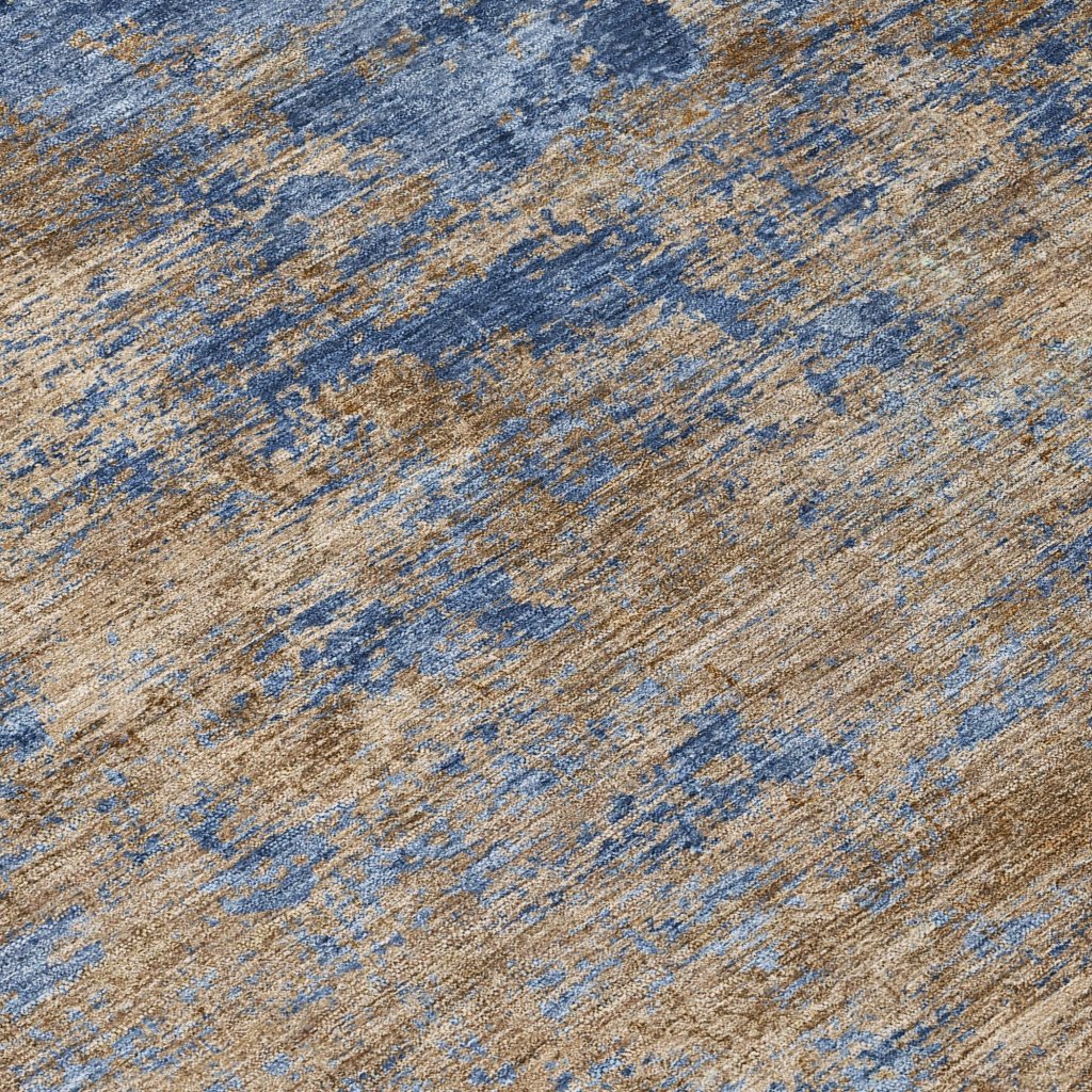 LOOMLAN Rugs Sonata Blue Washable Indoor-Outdoor Rug