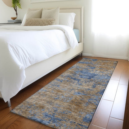 LOOMLAN Rugs Sonata Blue Washable Indoor-Outdoor Rug