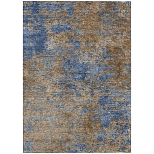 LOOMLAN Rugs Sonata Blue Washable Indoor-Outdoor Rug