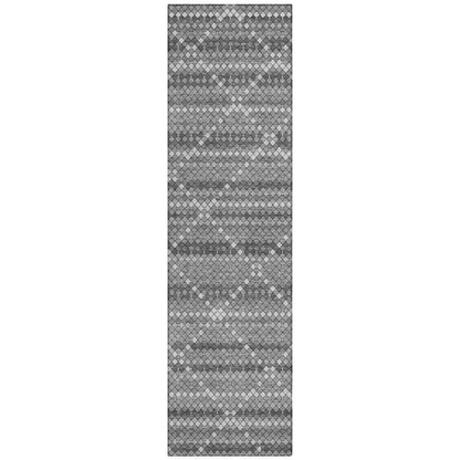 LOOMLAN Rugs Sonatia Gray Washable Indoor-Outdoor Rug