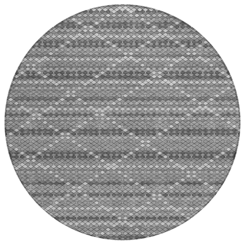 LOOMLAN Rugs Sonatia Gray Washable Indoor-Outdoor Rug