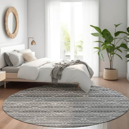 LOOMLAN Rugs Sonatia Gray Washable Indoor-Outdoor Rug