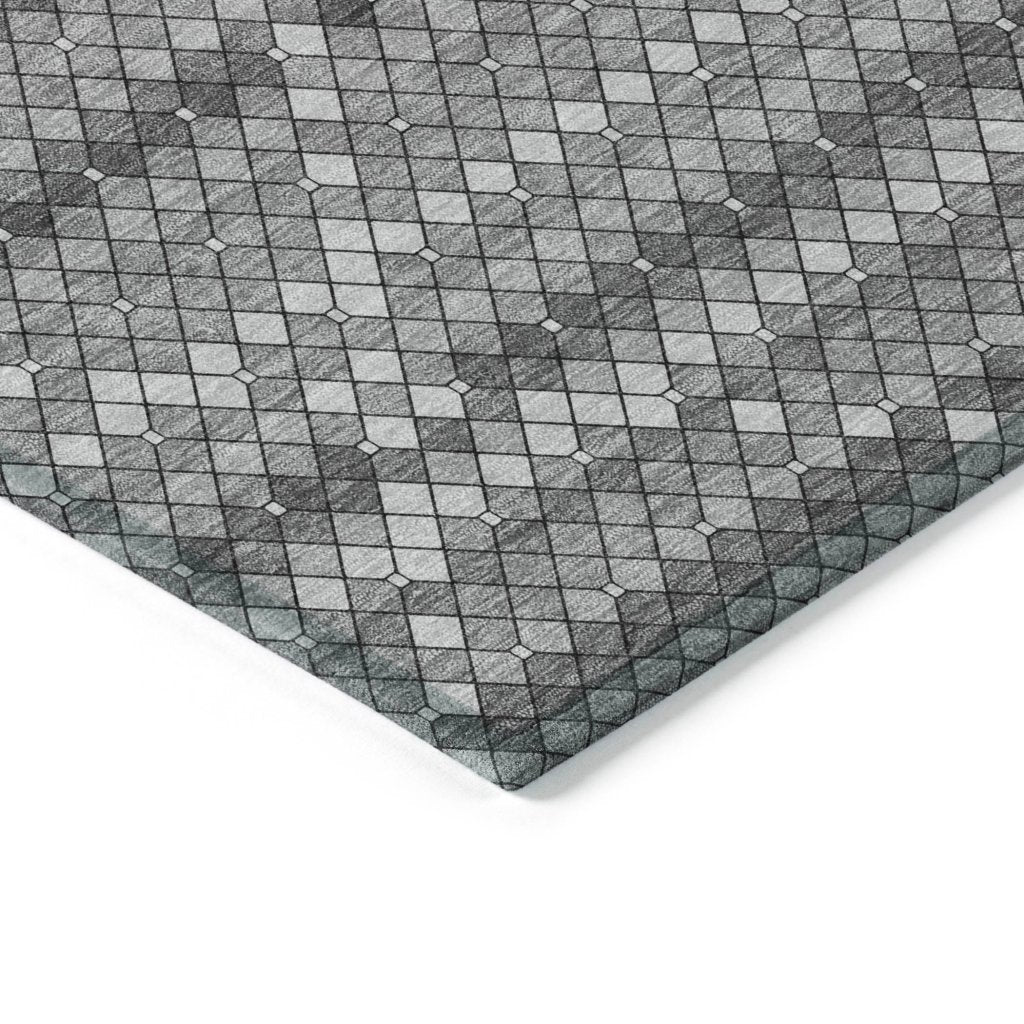 LOOMLAN Rugs Sonatia Gray Washable Indoor-Outdoor Rug