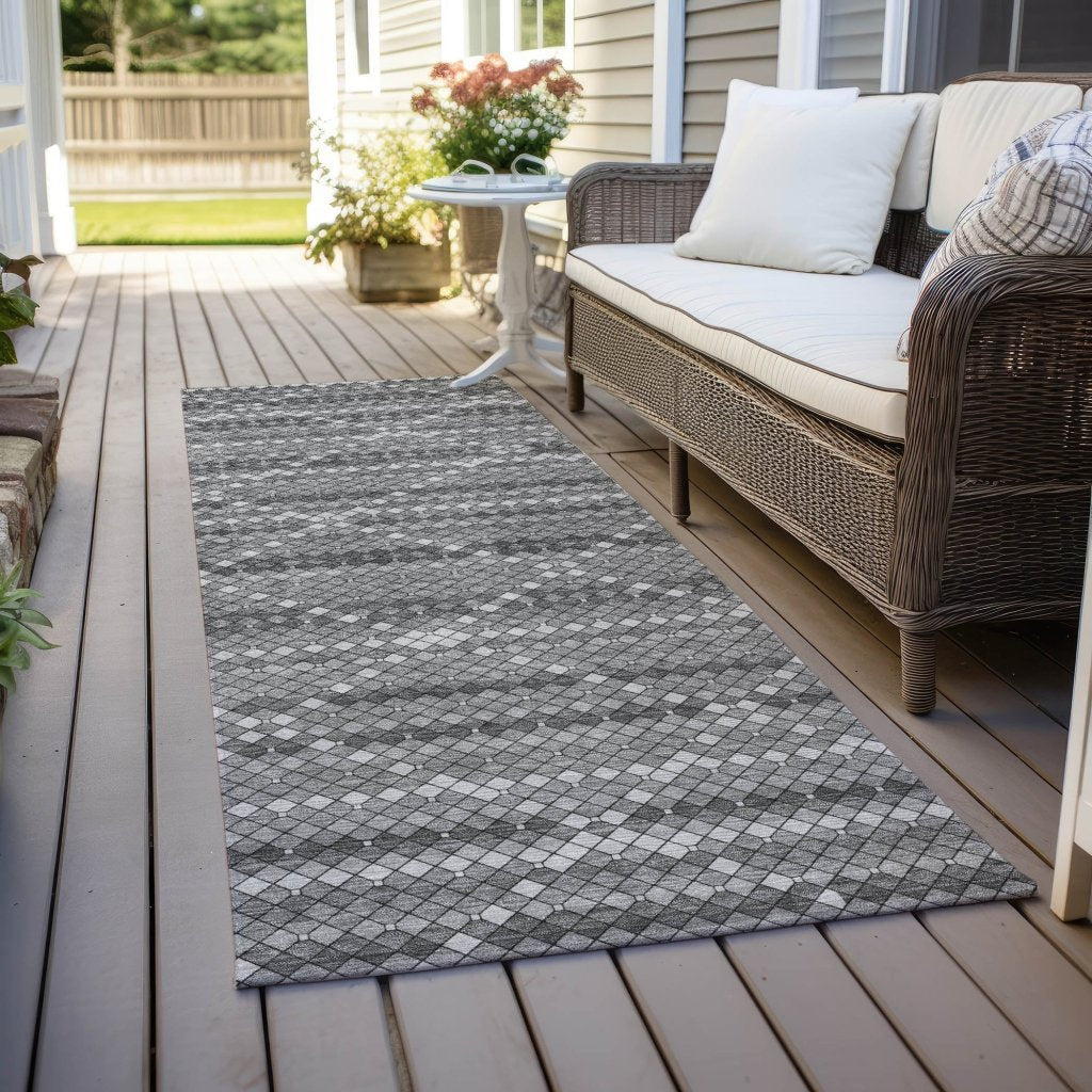 LOOMLAN Rugs Sonatia Gray Washable Indoor-Outdoor Rug
