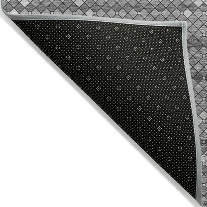 LOOMLAN Rugs Sonatia Gray Washable Indoor-Outdoor Rug
