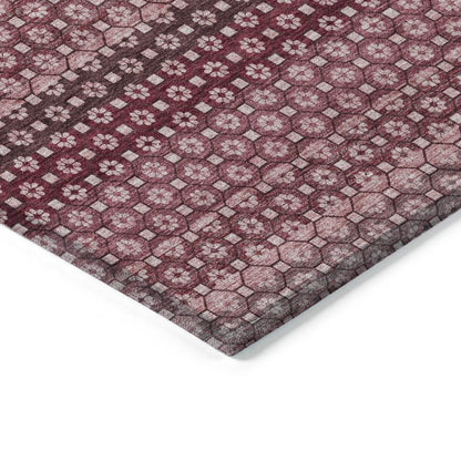 LOOMLAN Rugs Sonava Red Washable Indoor-Outdoor Rug