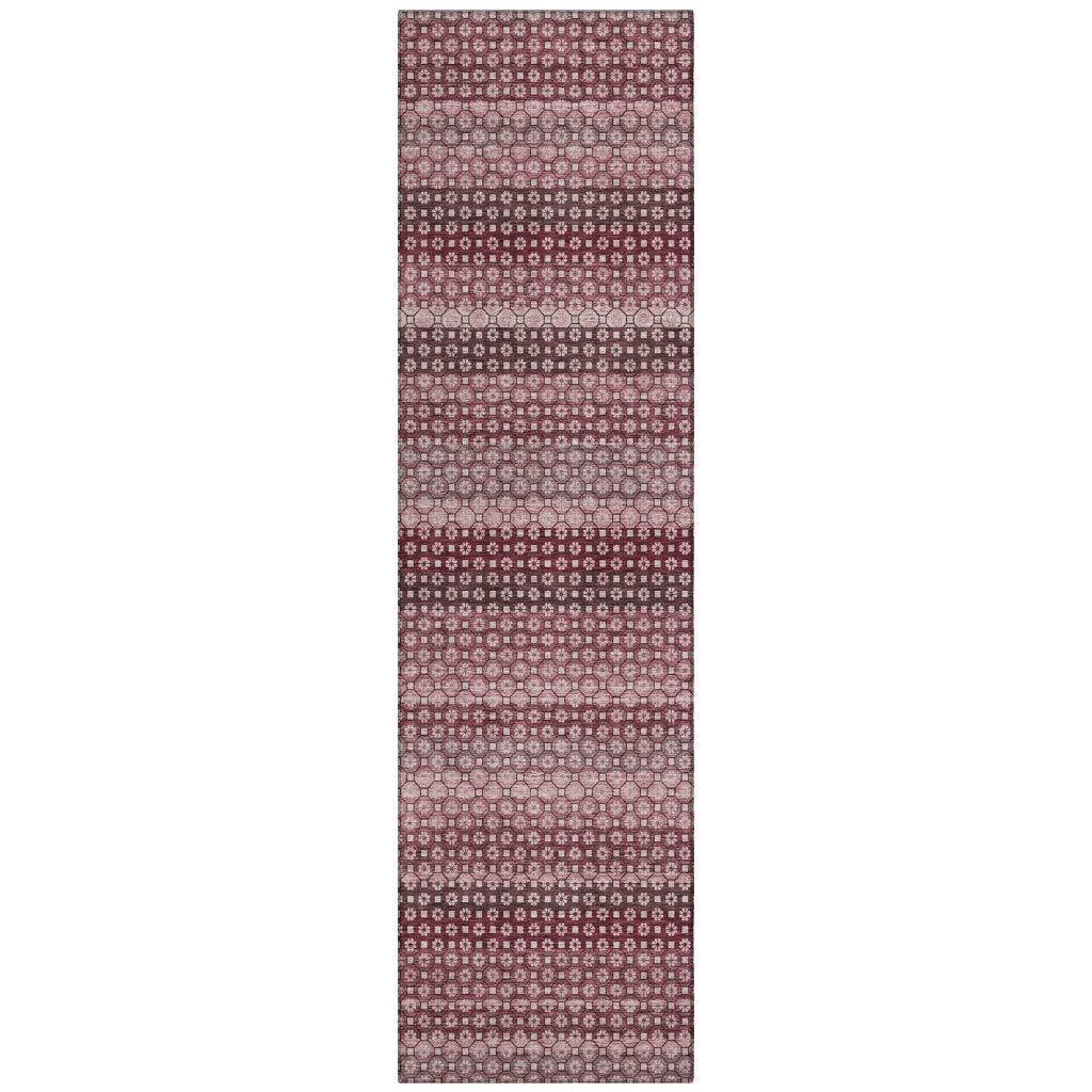 LOOMLAN Rugs Sonava Red Washable Indoor-Outdoor Rug