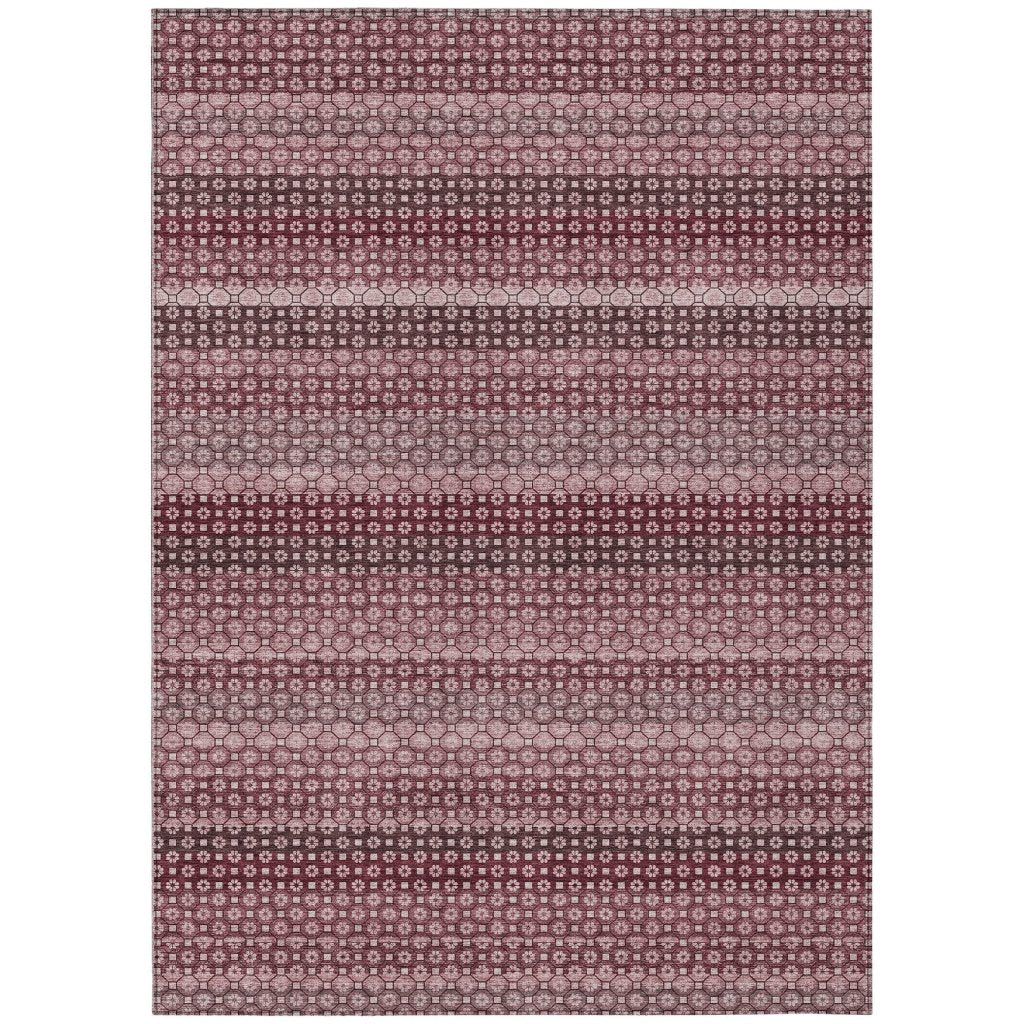 LOOMLAN Rugs Sonava Red Washable Indoor-Outdoor Rug