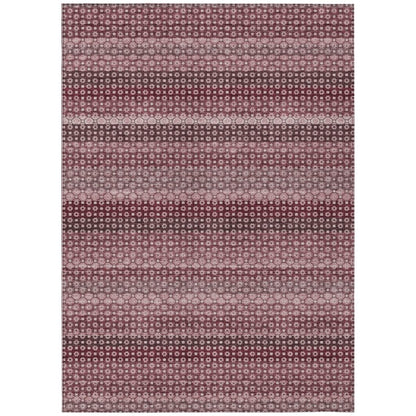LOOMLAN Rugs Sonava Red Washable Indoor-Outdoor Rug