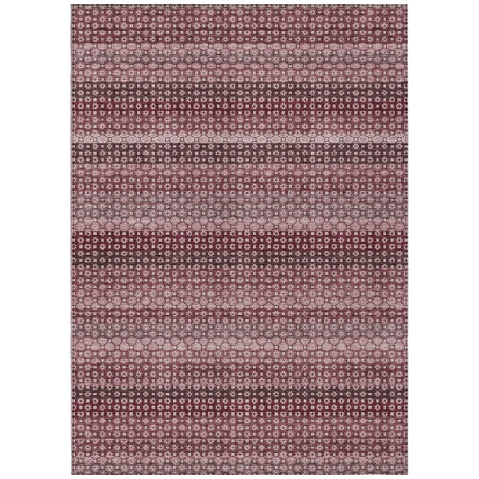 LOOMLAN Rugs Sonava Red Washable Indoor-Outdoor Rug