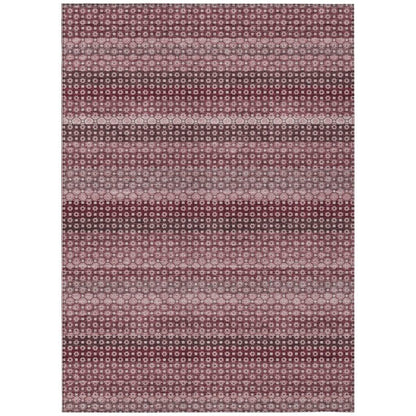 LOOMLAN Rugs Sonava Red Washable Indoor-Outdoor Rug