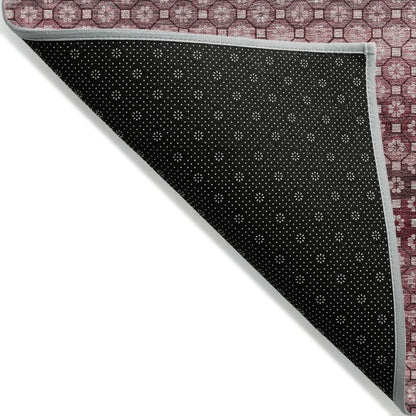 LOOMLAN Rugs Sonava Red Washable Indoor-Outdoor Rug