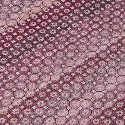 LOOMLAN Rugs Sonava Red Washable Indoor-Outdoor Rug