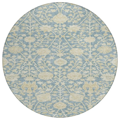 LOOMLAN Rugs Sonnet Blue Washable Indoor-Outdoor Rug