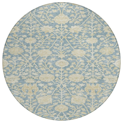 LOOMLAN Rugs Sonnet Blue Washable Indoor-Outdoor Rug