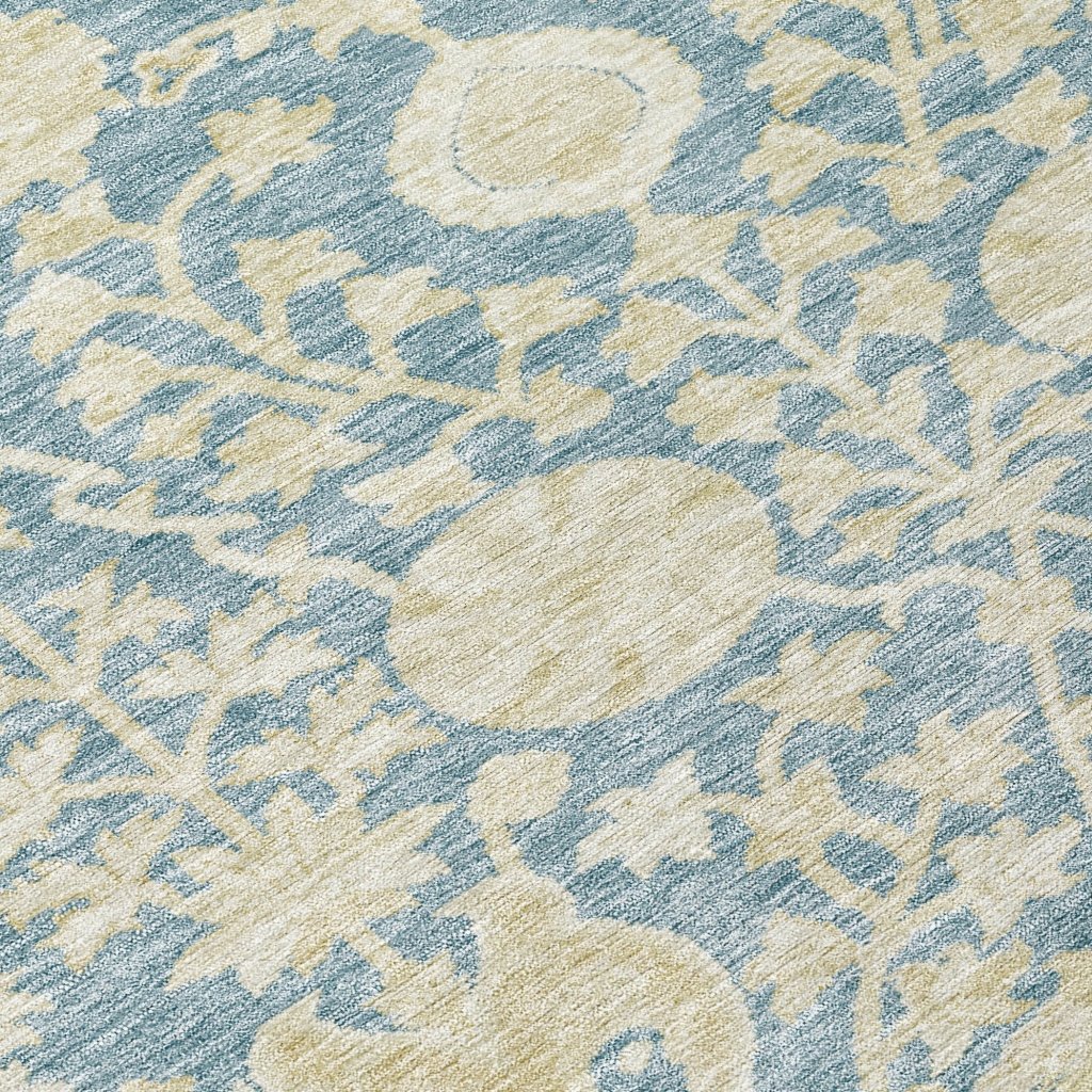 LOOMLAN Rugs Sonnet Blue Washable Indoor-Outdoor Rug