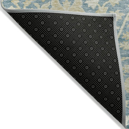 LOOMLAN Rugs Sonnet Blue Washable Indoor-Outdoor Rug