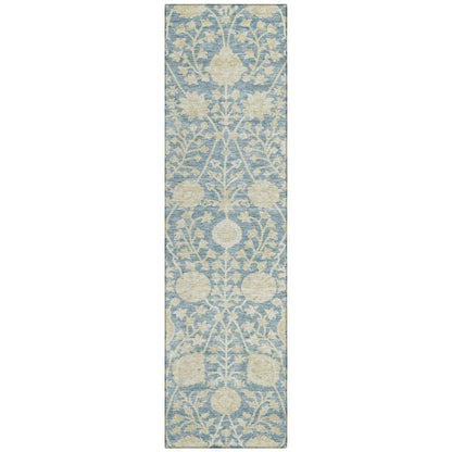 LOOMLAN Rugs Sonnet Blue Washable Indoor-Outdoor Rug