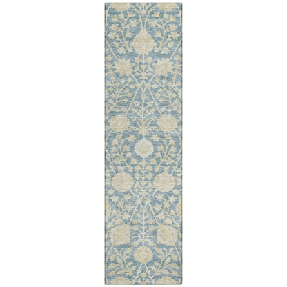 LOOMLAN Rugs Sonnet Blue Washable Indoor-Outdoor Rug
