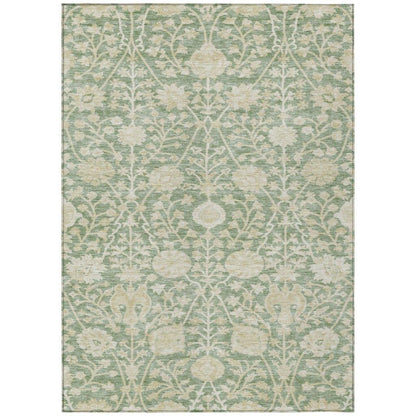 LOOMLAN Rugs Sonnet Green Washable Indoor-Outdoor Rug
