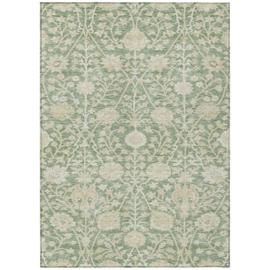 LOOMLAN Rugs Sonnet Green Washable Indoor-Outdoor Rug