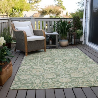 LOOMLAN Rugs Sonnet Green Washable Indoor-Outdoor Rug