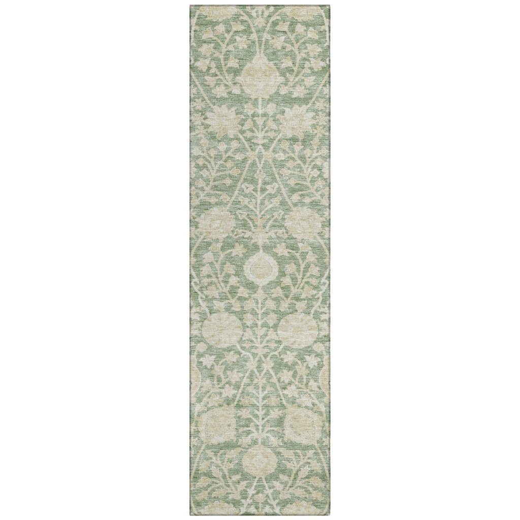 LOOMLAN Rugs Sonnet Green Washable Indoor-Outdoor Rug