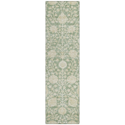 LOOMLAN Rugs Sonnet Green Washable Indoor-Outdoor Rug