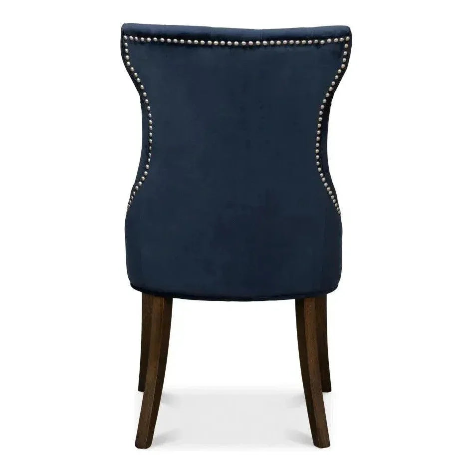 Sophie Leather Armless Dining Chair 2PC - LOOMLAN - Sarreid - Dining Chairs