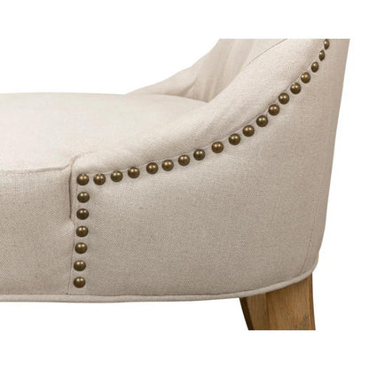 Sophie Leather Armless Dining Chair 2PC - LOOMLAN - Sarreid - Dining Chairs